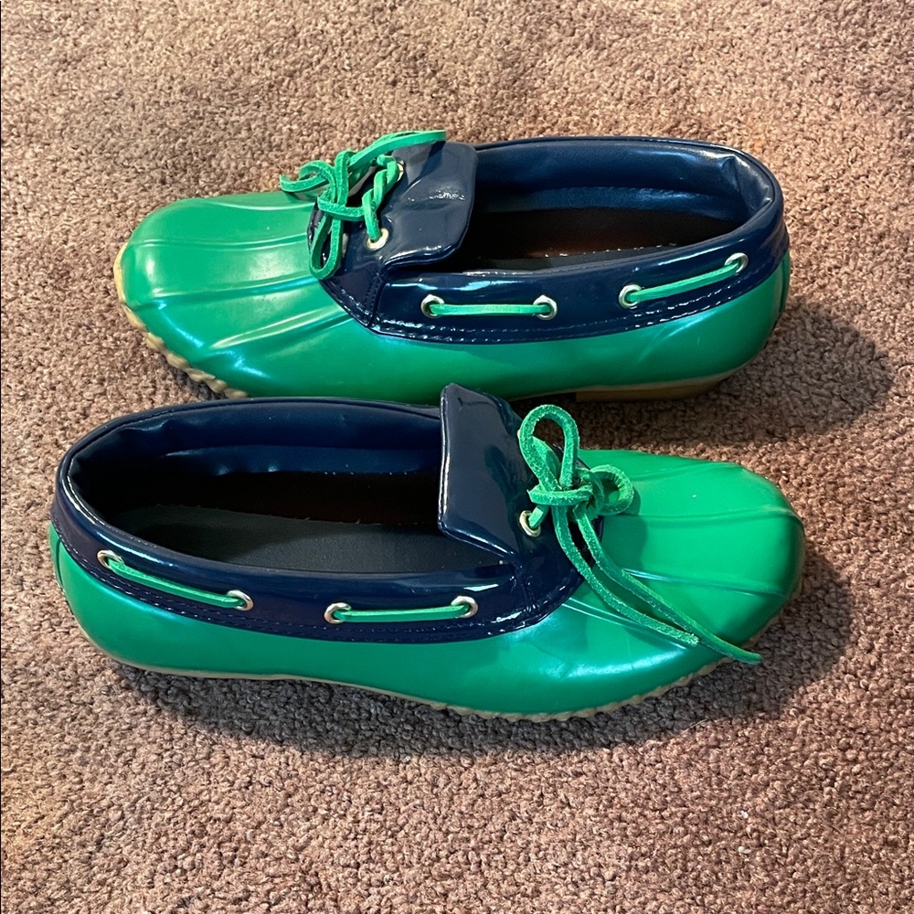 Lauren Ralph Lauren Kids Moccasins in Green and Navy